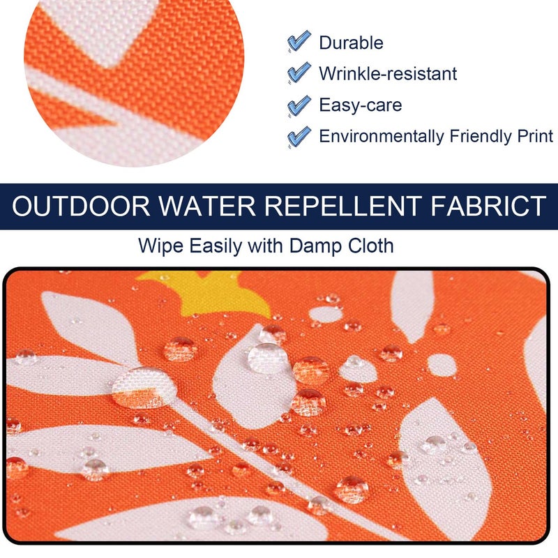 NettyPro Outdoor Cushion Covers Set 2 Water Repellent UV Resistant Outdoor Chair Seat Cushion Slipcover, 20 x 18 x 4 Inch - Image 2